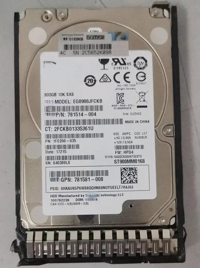 HP HD 900GB 6G 10K 2.5 SAS ENT SC (817058-001) thumbnail