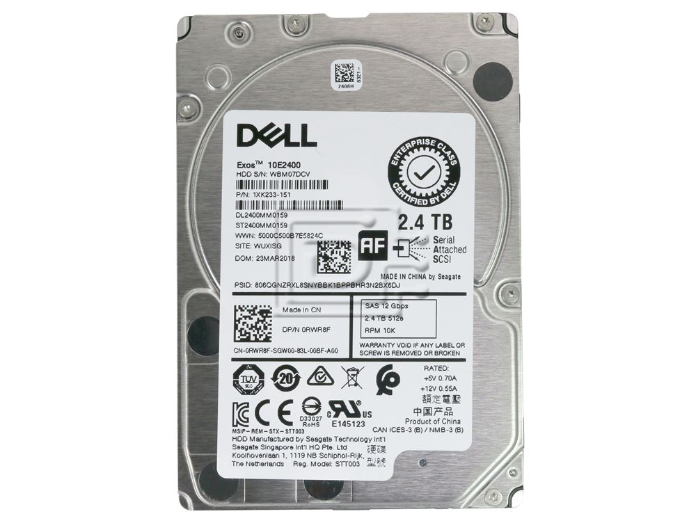 Seagate 2,4TB 10K 12GBPS 512e SAS HDD (1D0F5) thumbnail