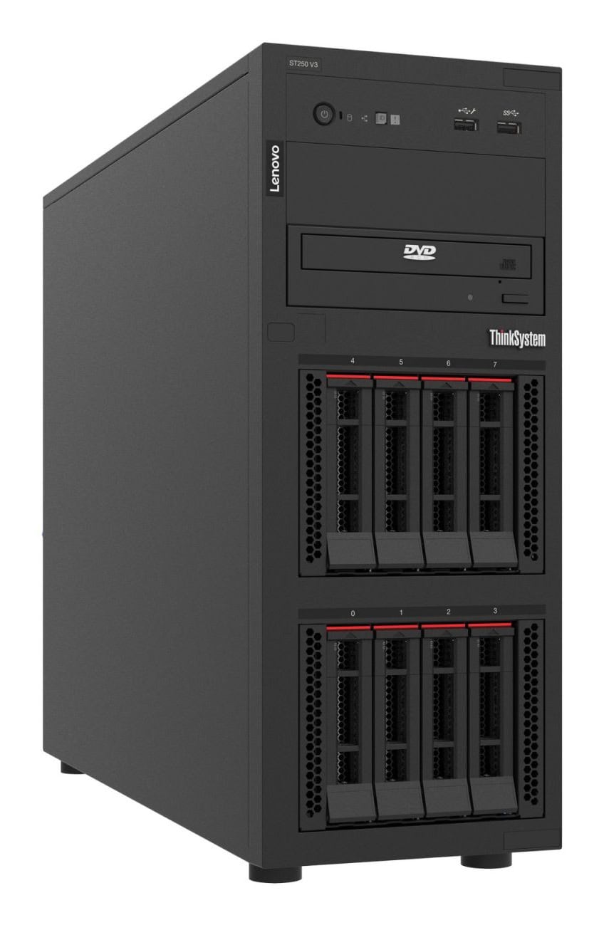 Lenovo ThinkSystem ST250 V3 server Tower Intel® Xeon® 6353P 2,7 GHz 32 GB DDR5-SDRAM 800 W (7DCEA04XEA) thumbnail