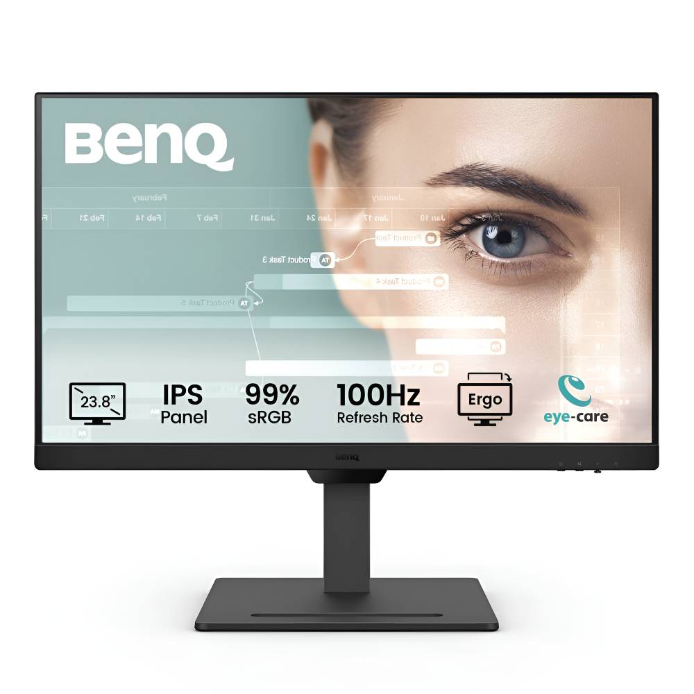 BenQ Monitor GW2490T 60,5 cm (24 Zoll) + BenQ Ergo Arm BSH01 (9H.LMJLJ.LBE & 9H.A39DD.LBW) thumbnail