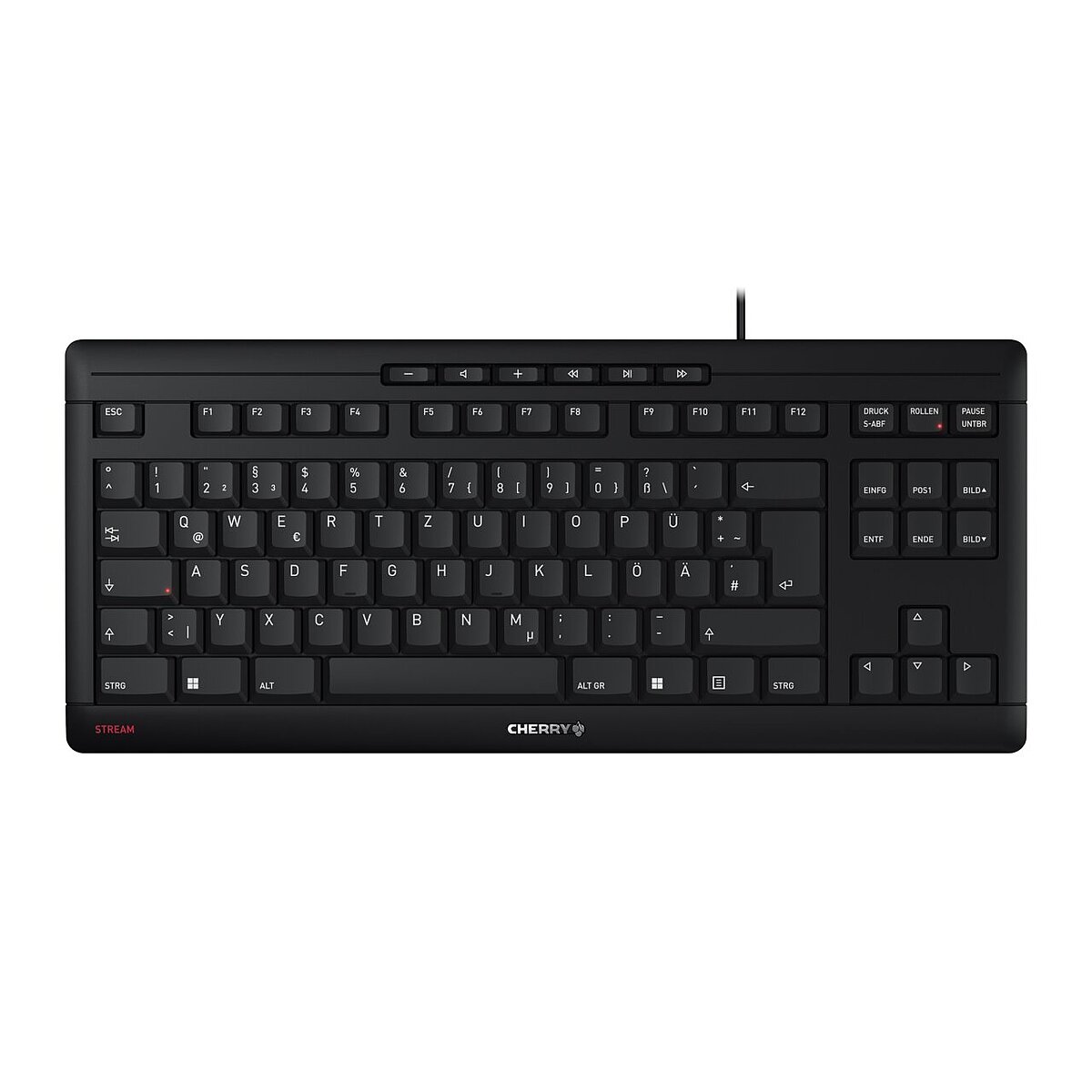 CHERRY TAS STREAM KEYBOARD TKL Corded CH-Layout grau (JK-8600CH-0) (JK-8600CH-0) thumbnail