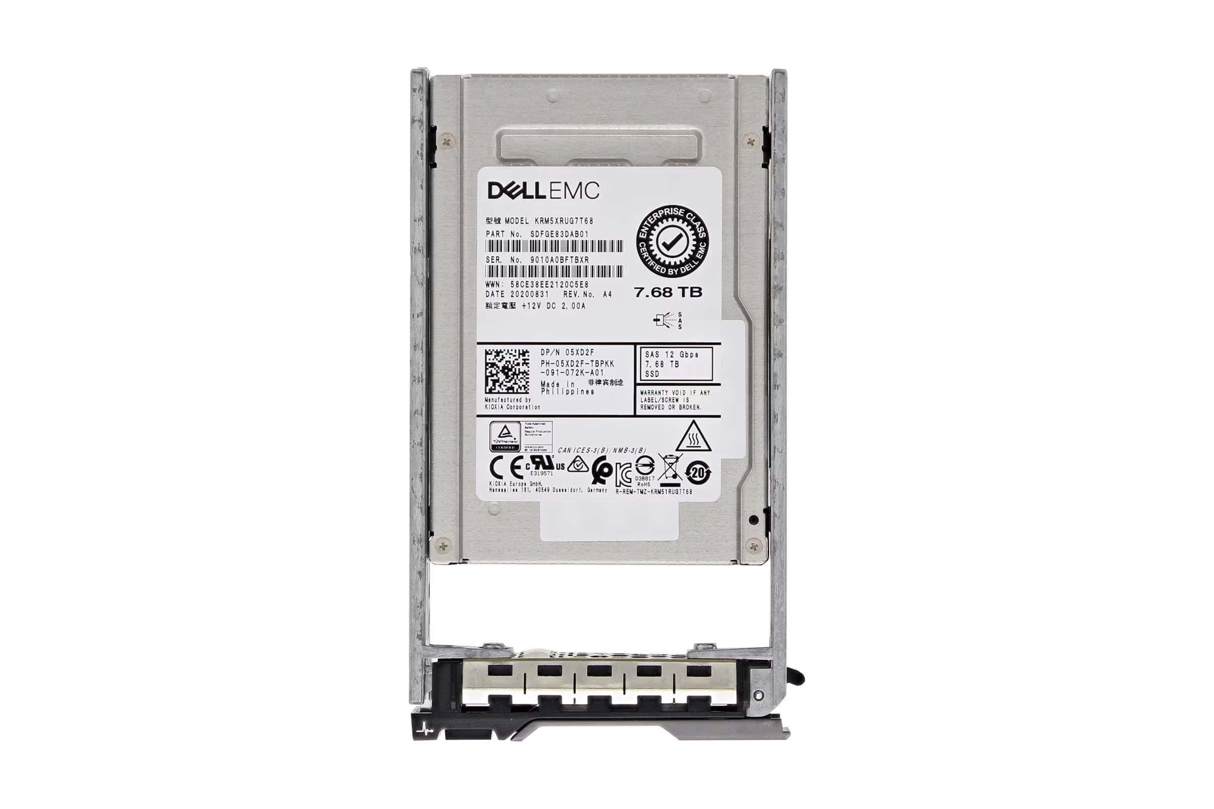 Dell 7.68TB SSD 2.5 SAS 12G RI (5XD2F-RFB) thumbnail