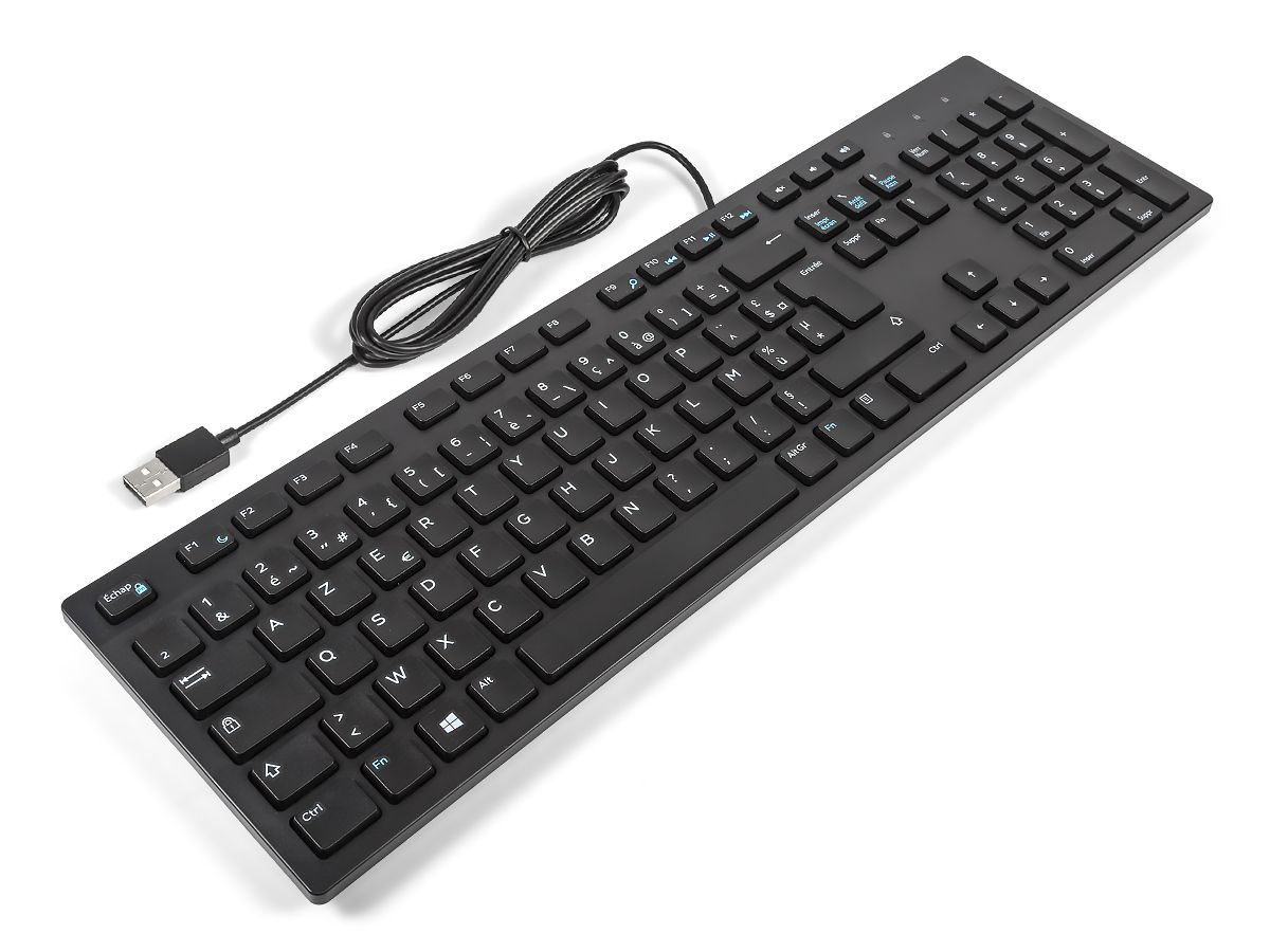 Dell KB216 USB-Tastatur mit Kabel, Schwarz, BB, Rusty, FR, Win 11 Liteon, EMEA (6CH29) (6CH29) thumbnail