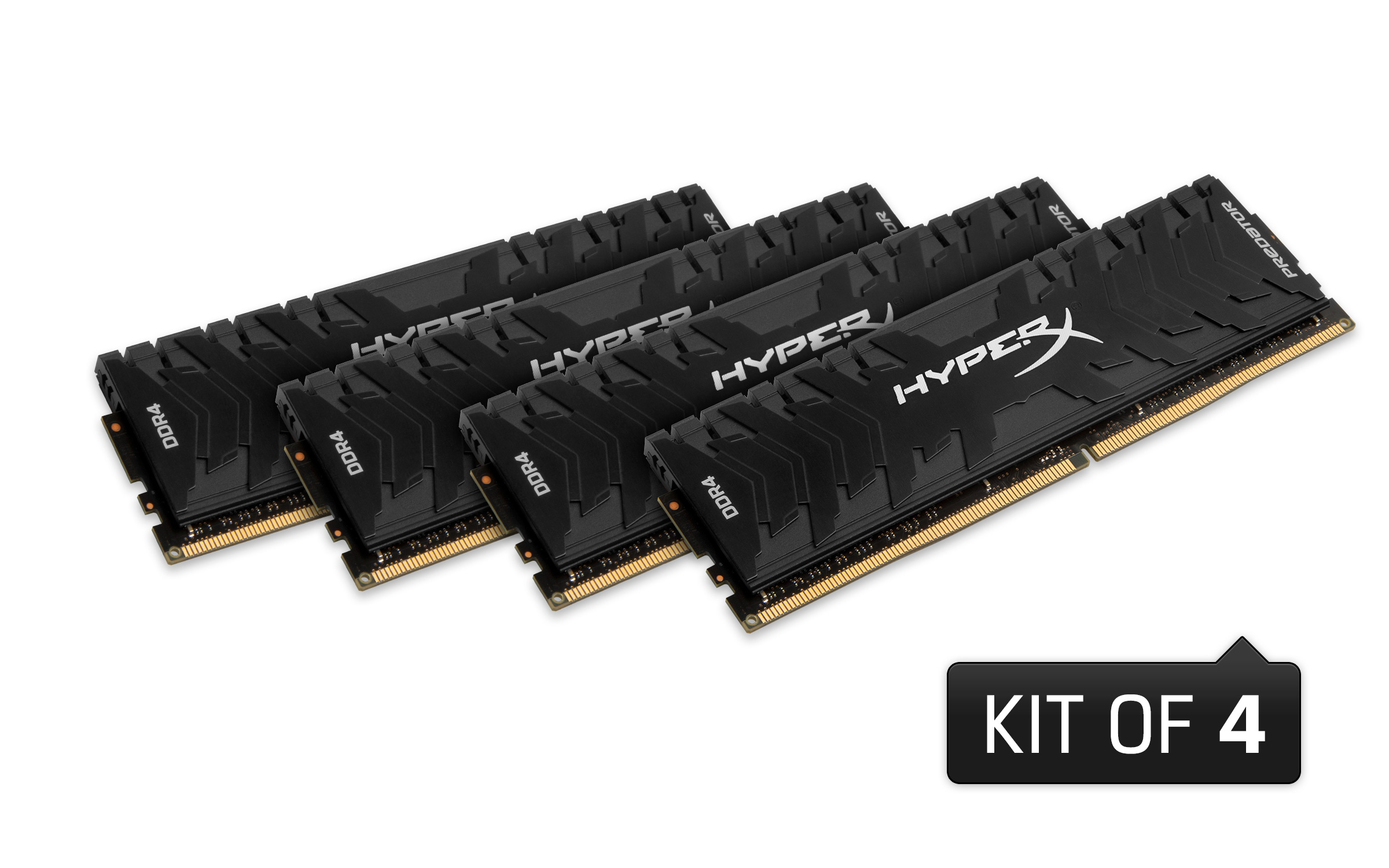 HyperX Predator 16GB 3000MHz DDR4 Kit geheugenmodule 4 x 4 GB 288-pin DIMM (HX430C15PB3K4/16) thumbnail
