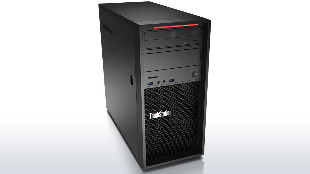 Lenovo ThinkStation P300 Intel® Core™ i7 i7-4790 4 GB DDR3-SDRAM 256 GB SSD Windows 7 Professional Tower Workstation Zwart (30AH001KGE) thumbnail