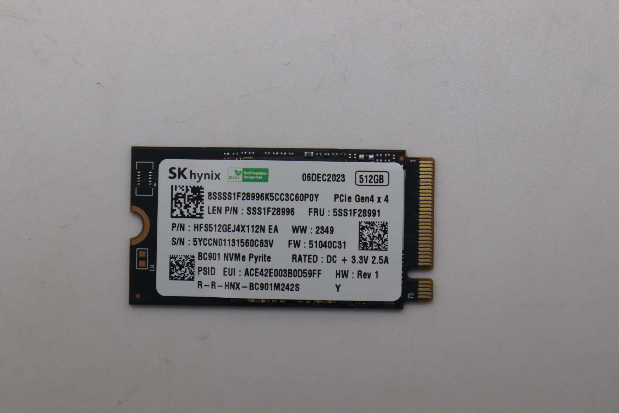 Lenovo SSD UM M.2 256G 2242 PCIe G4V (5SS1J92002) (5SS1J92002) thumbnail