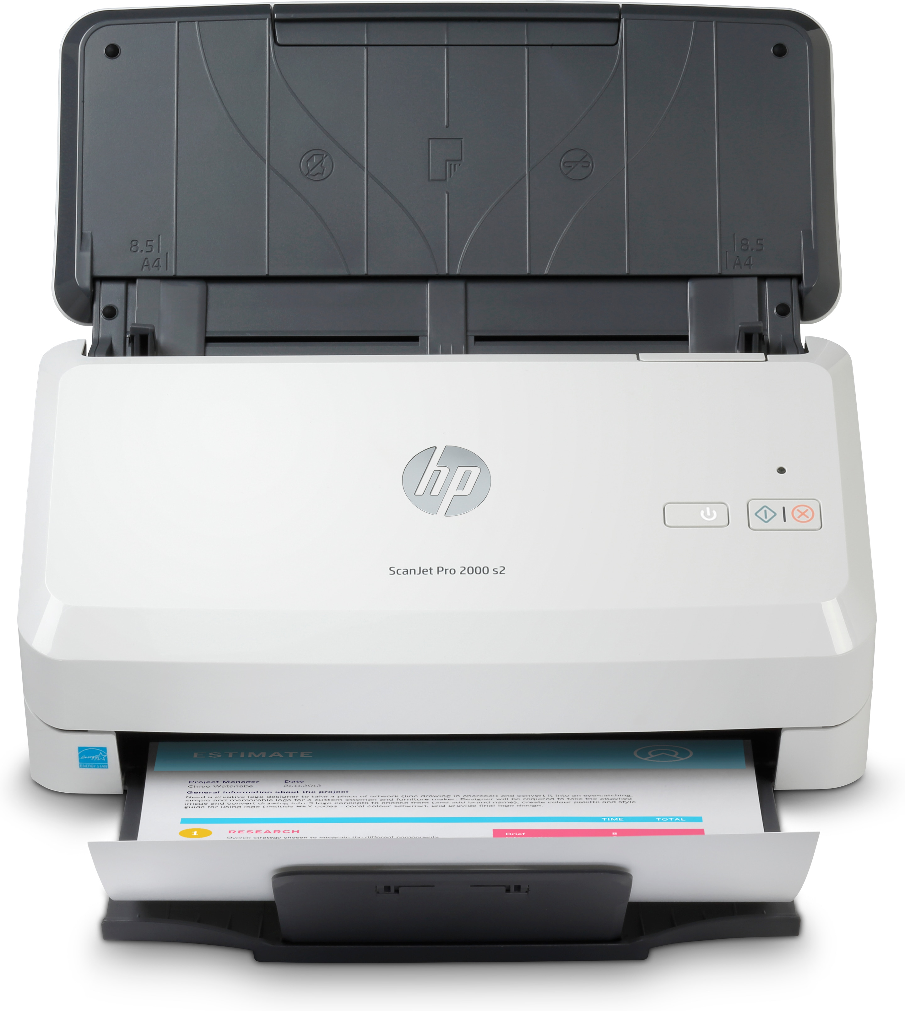 HP Scanjet Pro 2000 s2 Sheet-feed Scanner Paginascanner 600 x 600 DPI A4 Zwart, Wit (6FW06A#B19) thumbnail