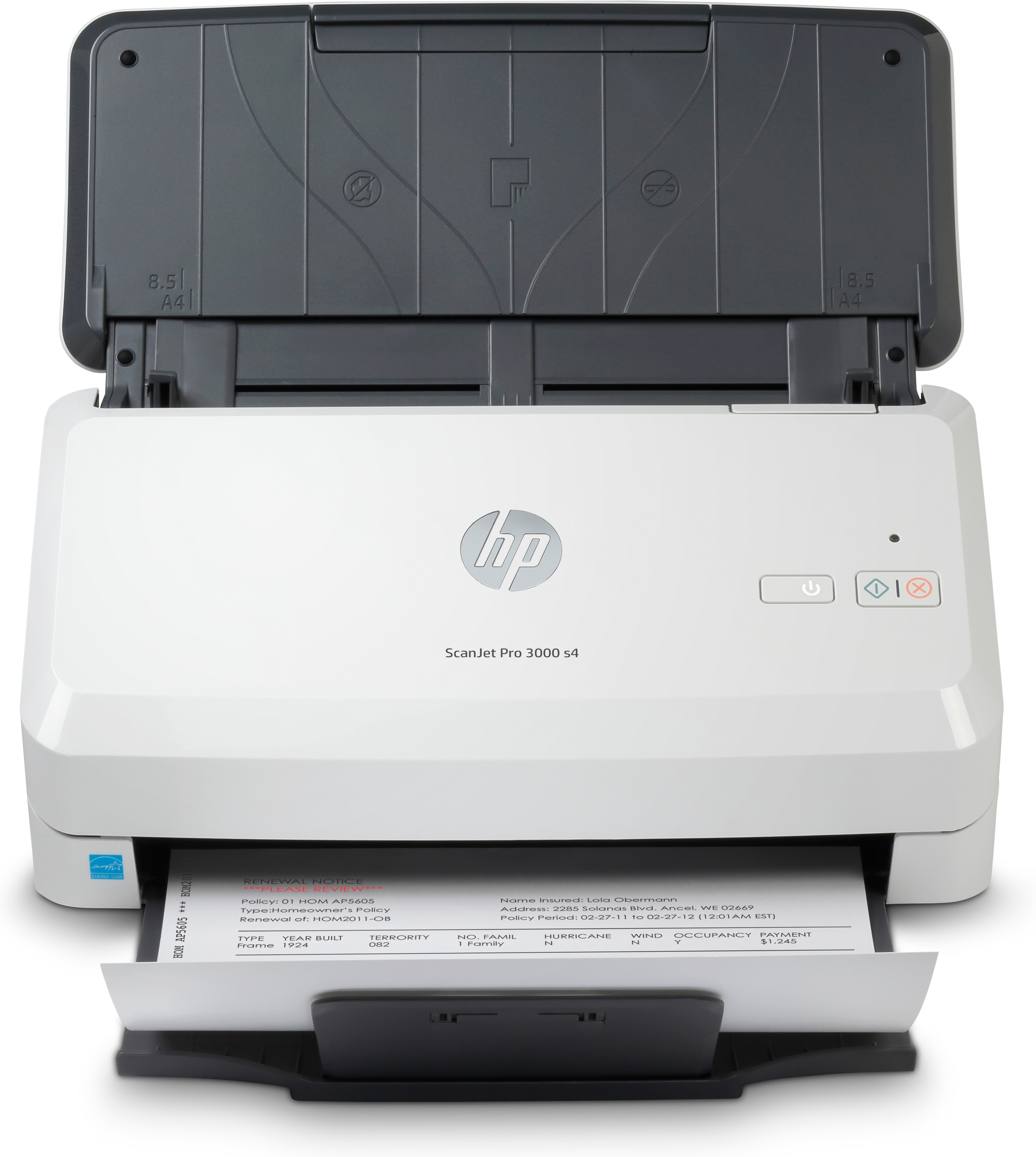 HP Scanjet Pro 3000 s4 Paginascanner 600 x 600 DPI A4 Zwart, Wit (6FW07A#B19) thumbnail