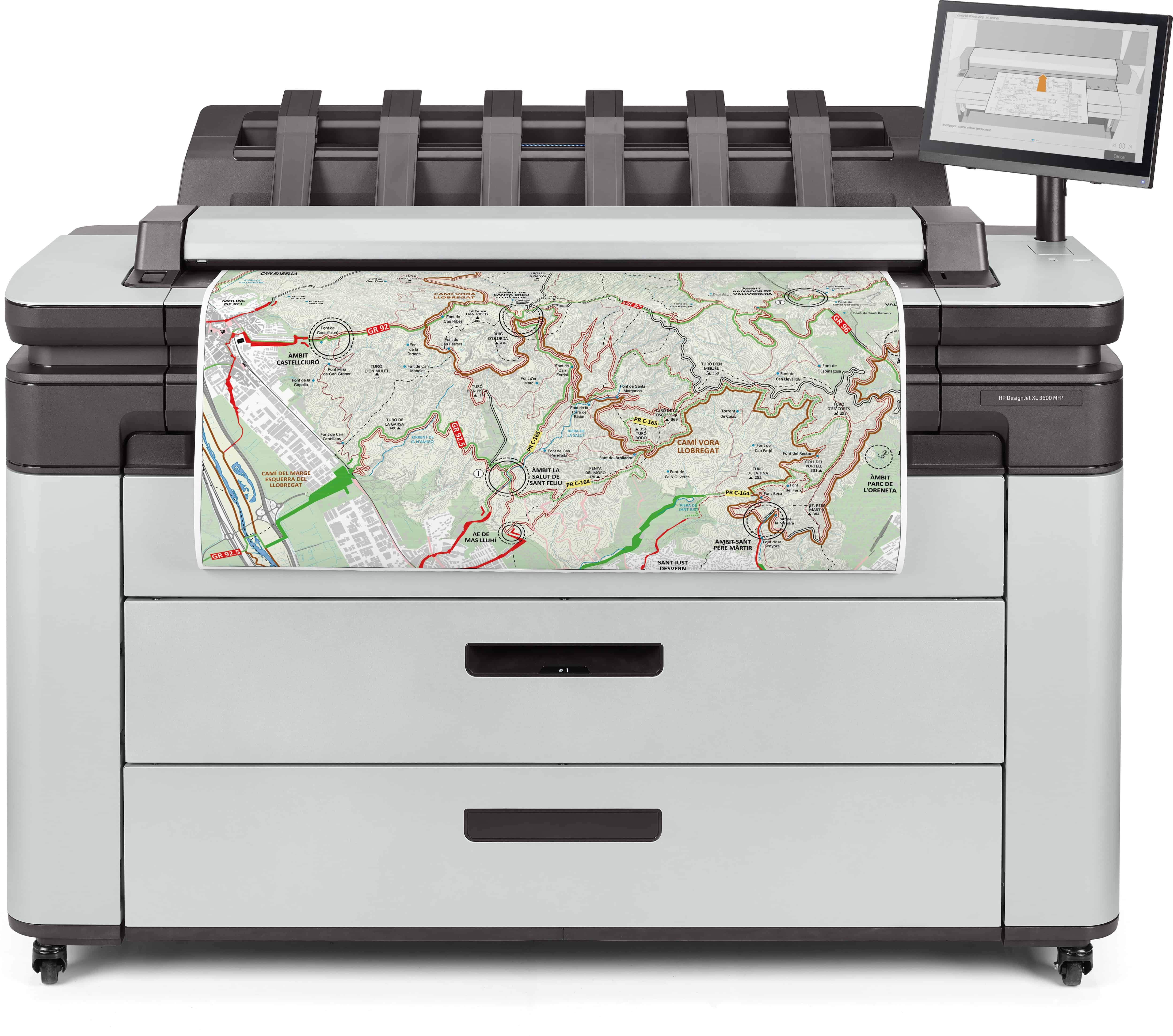 HP DesignJet XL 3600dr 36-inch multifunctionele printer (6KD25A#B19) thumbnail