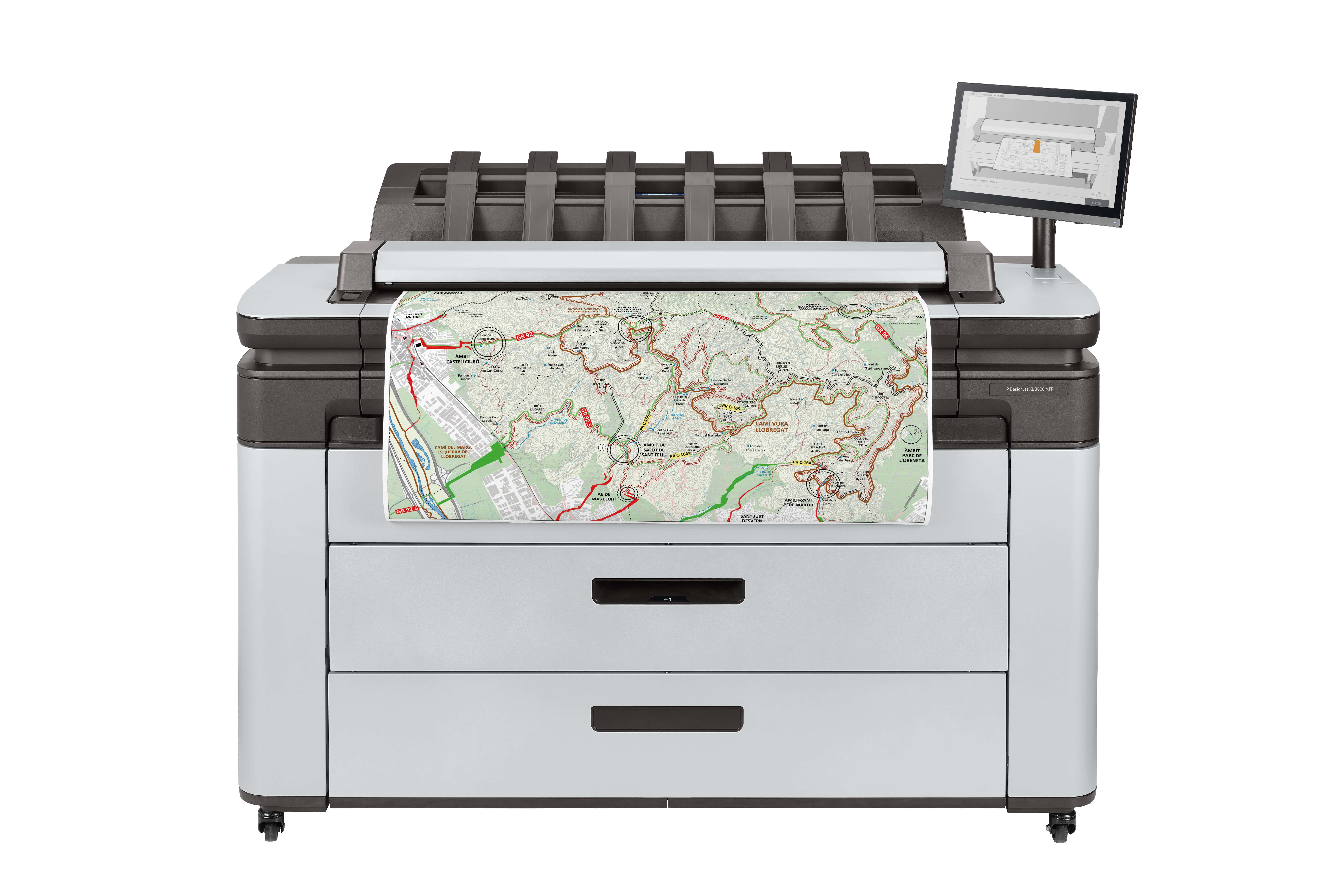 HP DesignJet XL 3600dr 36-inch multifunctionele printer (6KD25H#B19) thumbnail
