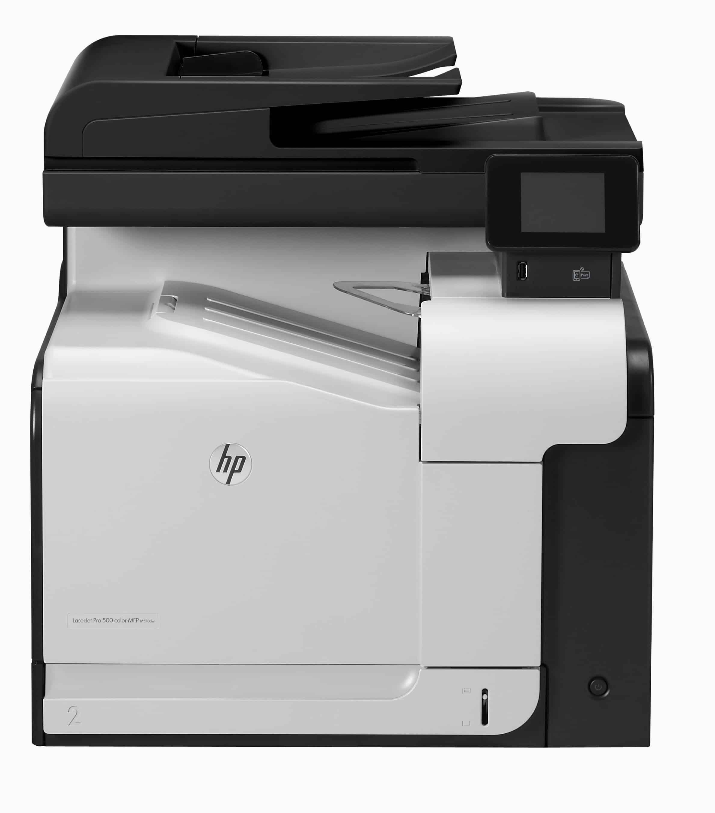 HP LaserJet Pro 500 Color MFP M570dw, Printen, kopiëren, scannen, faxen, Invoer voor 50 vel; Scannen naar e-mail/pdf; Dubbelzijdig printen (CZ272A#B19) thumbnail