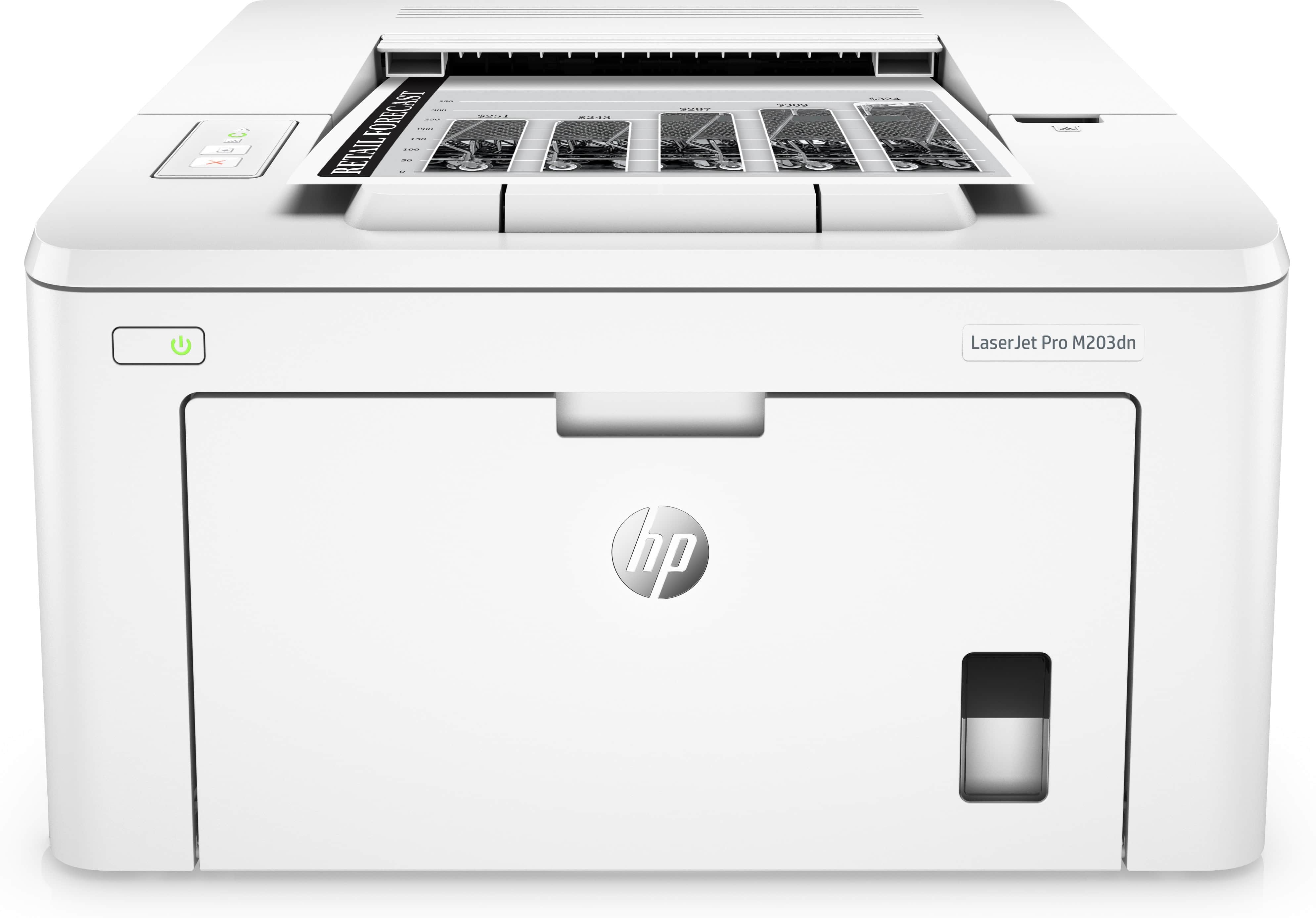 HP LaserJet Pro M203dn printer, Zwart-wit, Printer voor Thuis en thuiskantoor, Print, Printen vanaf telefoon of tablet; Dubbelzijdig printen; JetIntelligence-cartridge (G3Q46A#B19) thumbnail