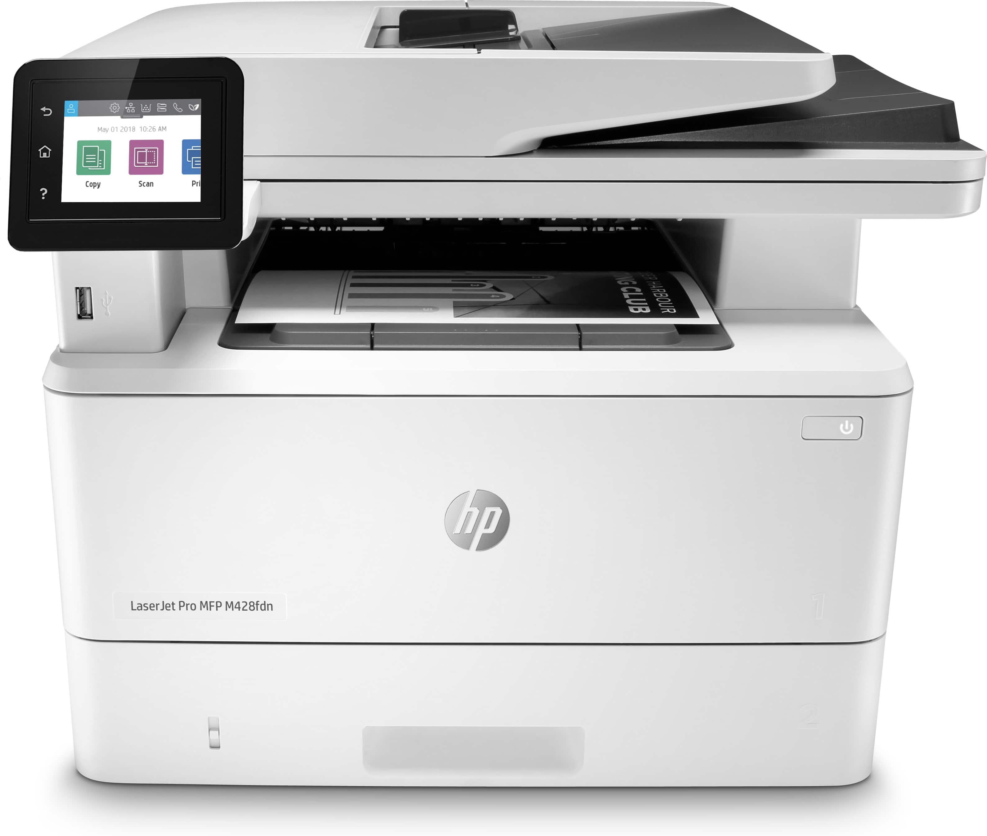 HP LaserJet Pro MFP M428fdn, Zwart-wit, Printer voor Bedrijf, Printen, kopiëren, scannen, fax, e-mail, Scannen naar e-mail; Dubbelzijdig scannen (W1A29A#B19) thumbnail