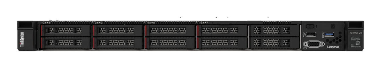 Lenovo ThinkSystem SR250 V3 server Rack (1U) Intel® Xeon® 6353P 2,7 GHz 32 GB DDR5-SDRAM 800 W (7DCLA04XEA) thumbnail