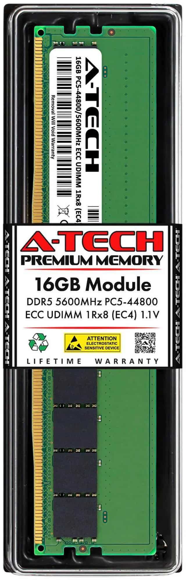 MICRON 16GB (1*16GB) 1RX8 PC5-44800B-U DDR5-5600MHZ ECC UDIMM (MTC10C1084S1EC56BD1) thumbnail