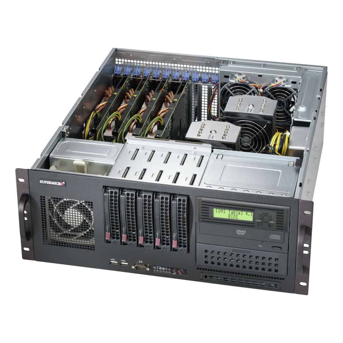 Super Micro Supermicro 4U 5x3.5 hot-swap SAS3/SATA drive 2x800W (CSE-842XTQC-R804B) thumbnail