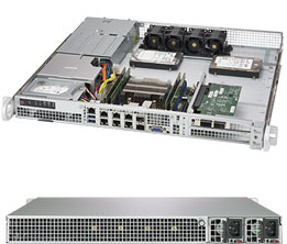 Supermicro SuperServer 1019D-FRN8TP Intel SoC Rack (1U) Zilver (SYS-1019D-FRN8TP) thumbnail