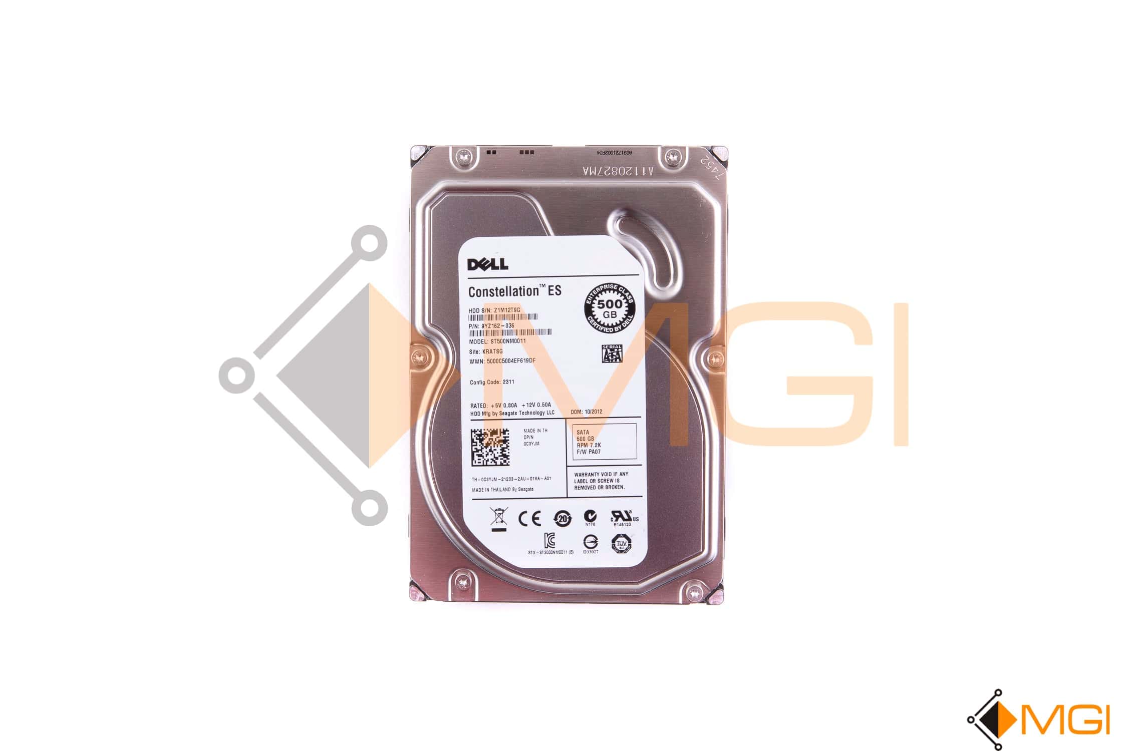 Dell 500GB 7.2K 3.5INCH SATA HDD (C3YJM-RFB) thumbnail