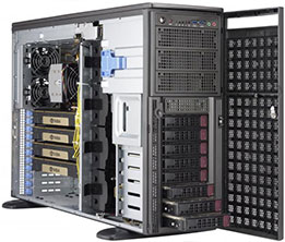Supermicro SuperWorkstation 5049A-TR Intel® C621 LGA 3647 (Socket P) Rack (4U) Zwart (SYS-5049A-TR) thumbnail