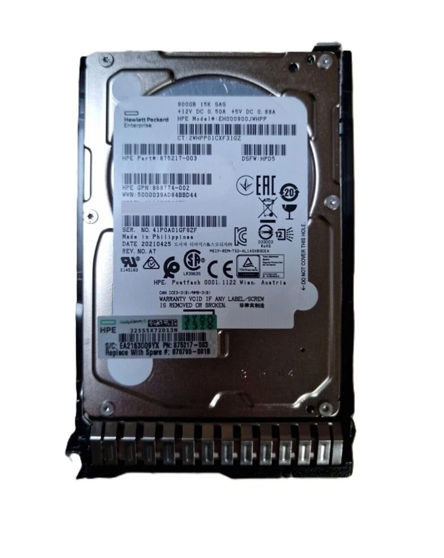 HP 900GB SAS 15K SFF ST DS HDD (872846-B21-RFB) thumbnail