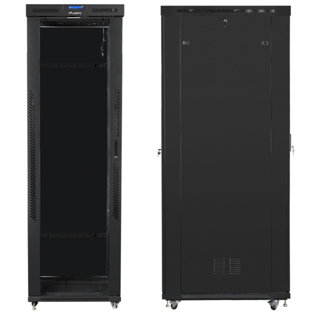 Lanberg Rack 19 Inch Rack 47U 800x1200mm, LCD Glass Door (FLAT PACK) Black (FF01-8247-12BL) thumbnail