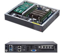 Supermicro SYS-E300-9D server barebone Intel SoC Zwart (SYS-E300-9D) thumbnail