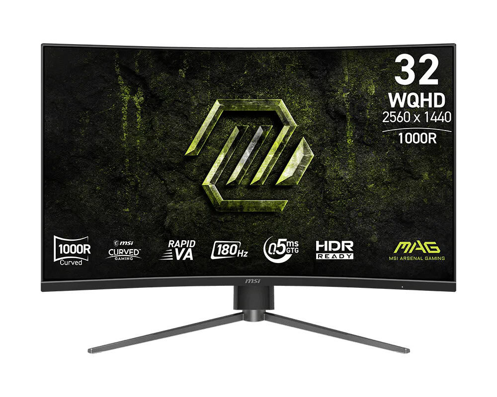 MSI MAG 325CQPF E18 31.5 Rapid VA 2560 x 1440 (2K) HDMI DisplayPort 180Hz (MAG 325CQPF E18) thumbnail