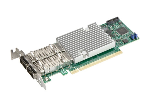 Super Micro Supermicro AOC-S100G-B2C-O Standard low-profile card based on Broadcom BCM57504 (AOC-S100G-B2C-O) thumbnail