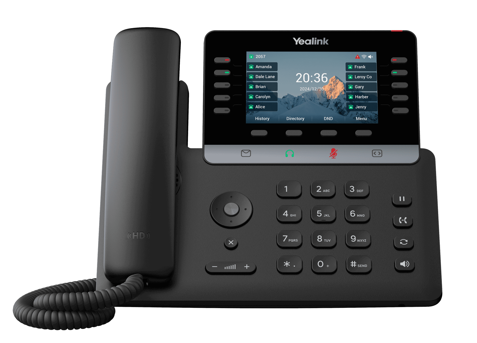 Yealink SIP-T74U VoIP-Telefon Schwarz 4,3 Display 16 SIP-Konten Gigabit PoE (SIP-T74U) thumbnail