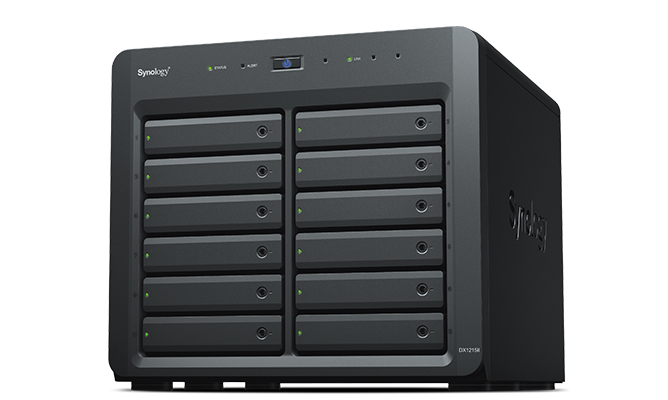Synology DX1215II behuizing voor opslagstations HDD-/SSD-behuizing Zwart 2.5/3.5 (DX1215II) thumbnail