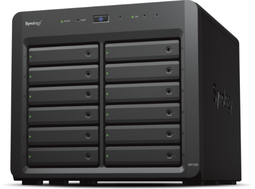 Synology DX1222 behuizing voor opslagstations HDD-/SSD-behuizing Zwart 2.5/3.5 (DX1222) thumbnail