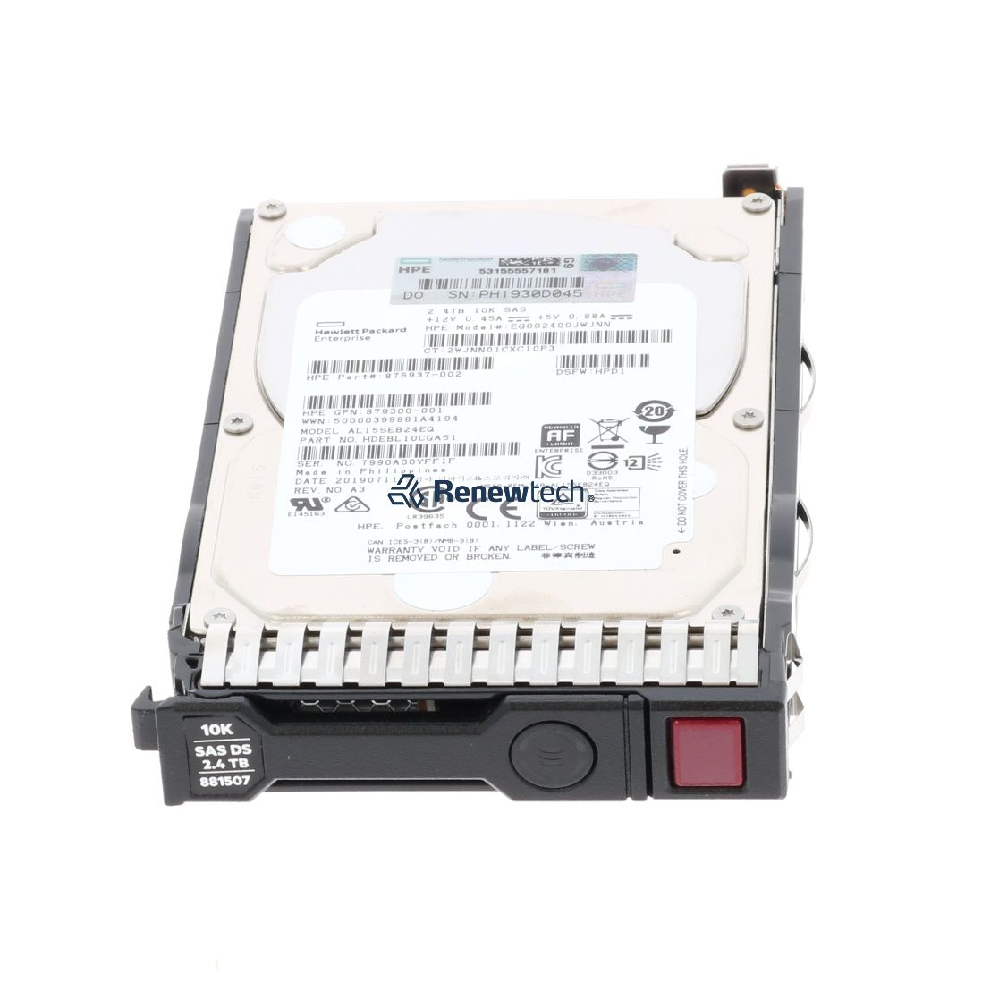 HPE 2.4TB 10K 12G 2.5INCH (881457-B21-NL-RFB) thumbnail