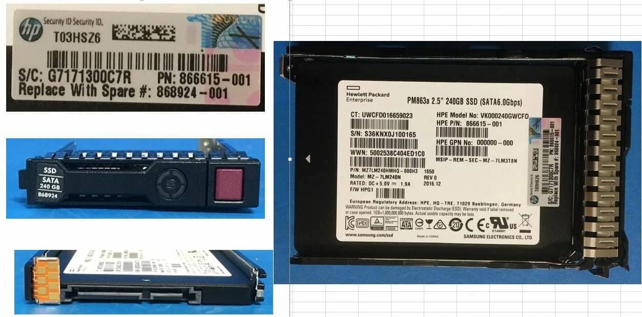 HPE 240GB SATA 6G READ (VK000240GWCFD-RFB) thumbnail