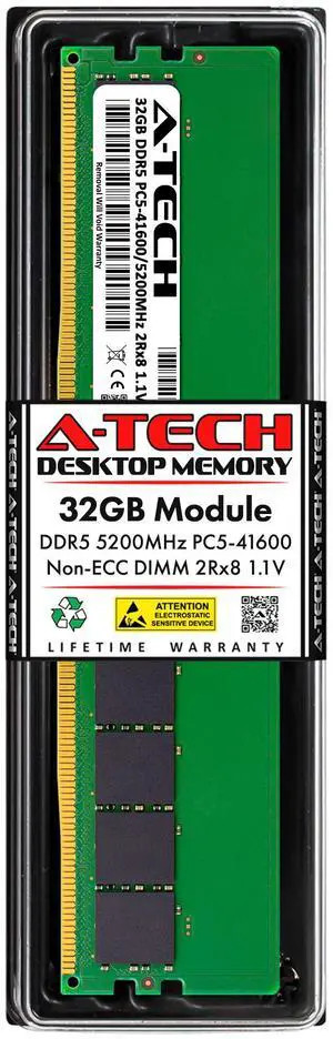 DELL 32GB (1*32GB) 2RX8 PC5-44800B-U DDR5-5600MHZ UDIMM (SNP8D9M0C/32G) thumbnail