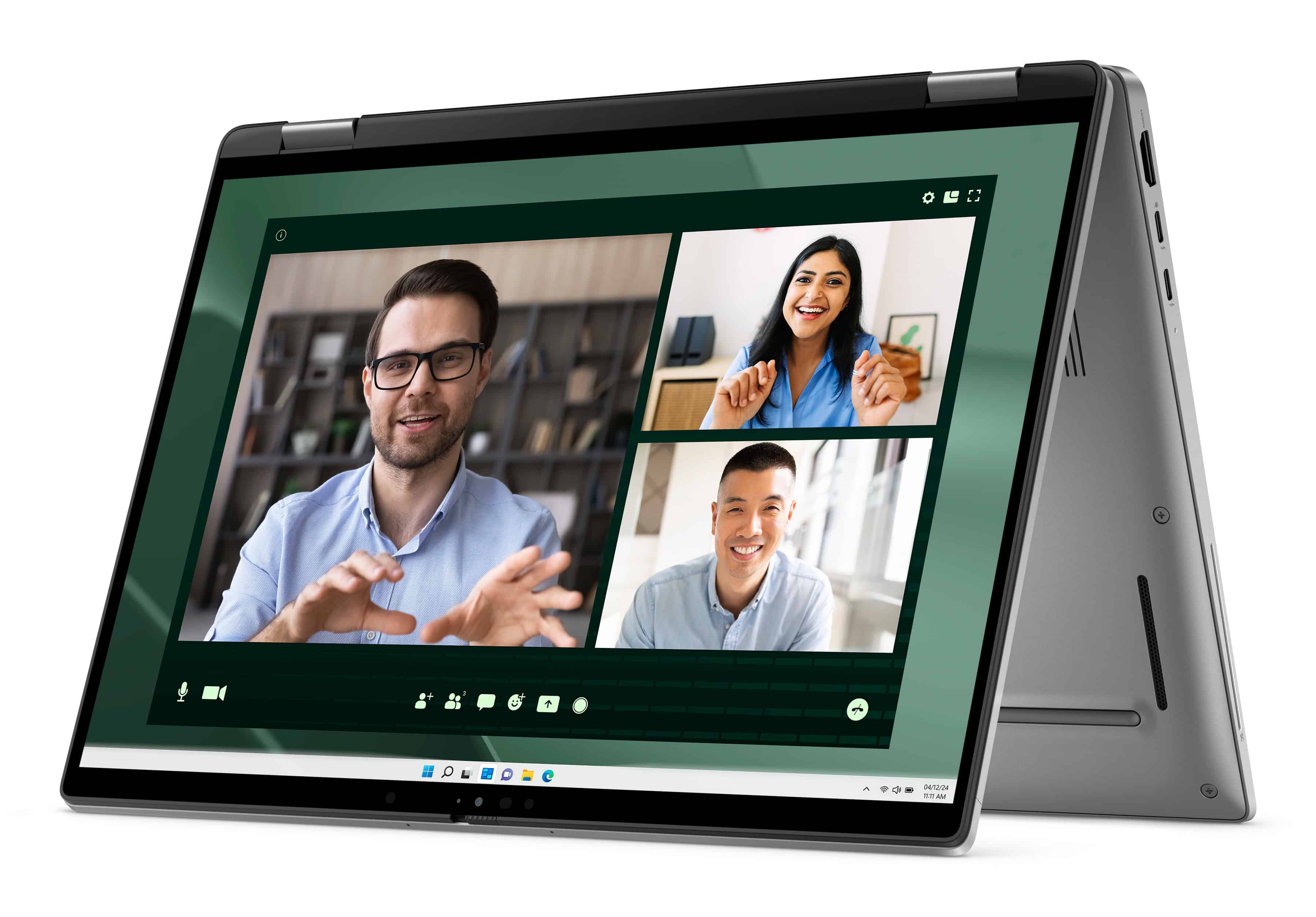 DELL Latitude 7450 2-in-1 Intel Core Ultra 7 165U Hybride (2-in-1) 35,6 cm (14") Touchscreen Full HD+ 16 GB LPDDR5x-SDRAM 512 GB SSD Wi-Fi 7 (802.11be) Windows 11 Pro Duits Grijs (TXM07) thumbnail