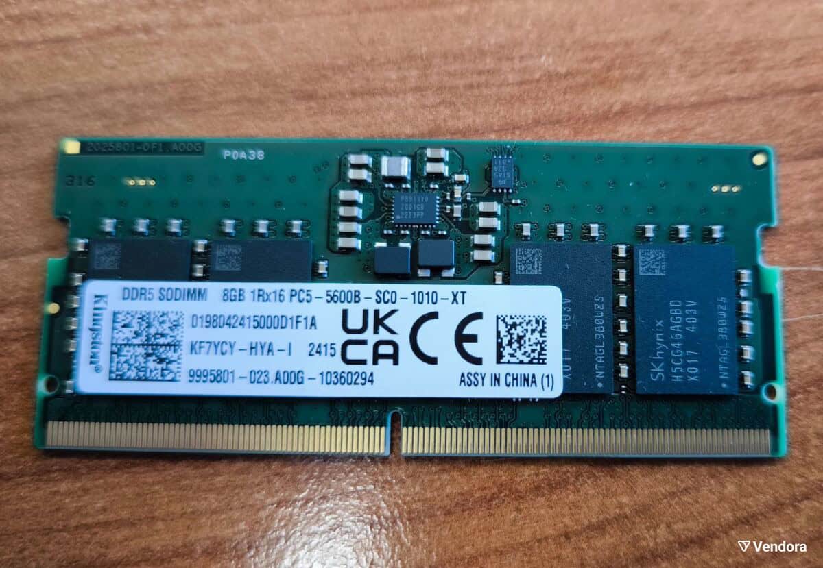 KINGSTON 8GB (1*8GB) 1RX16 PC5-44800B-S DDR5-5600MHZ SODIMM (KF7YCY-HYA) thumbnail