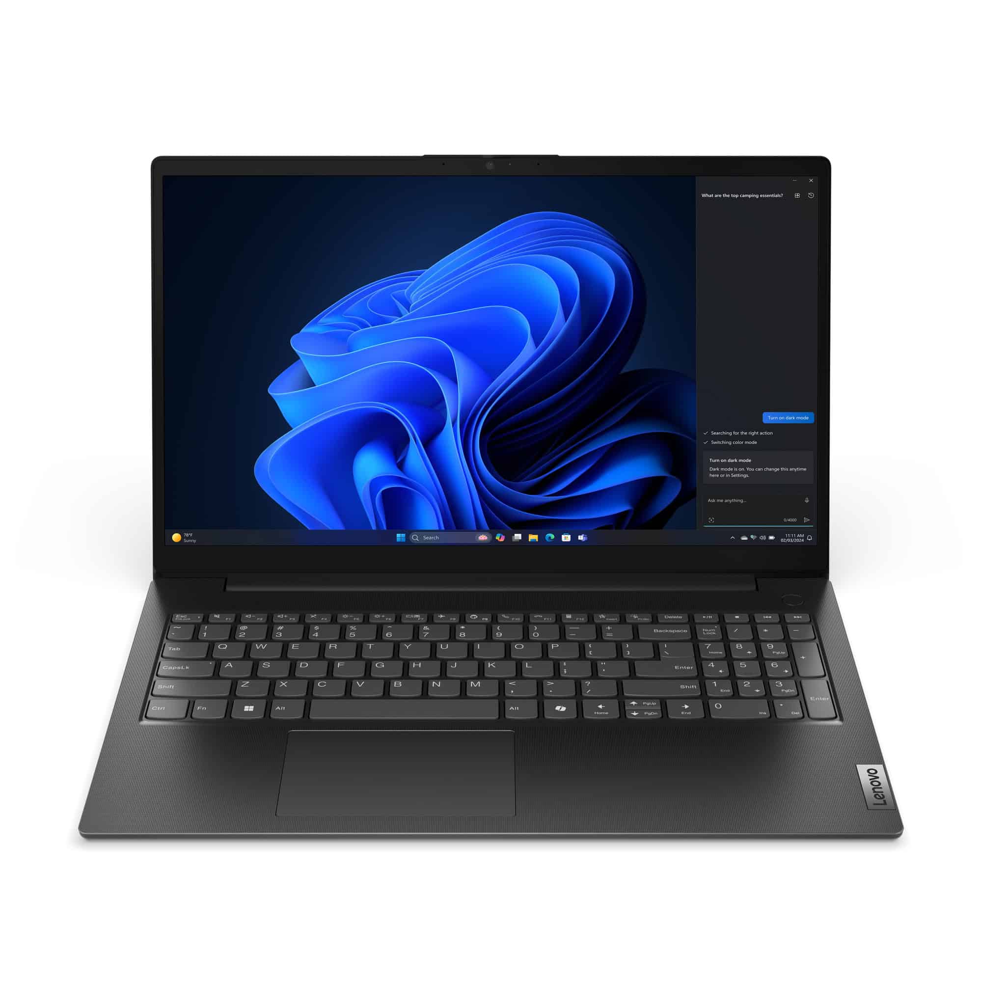 Lenovo V15 G5 IRL Intel® Core™ i5 i5-13420H Laptop 39,6 cm (15.6") Full HD 16 GB DDR5-SDRAM 512 GB SSD Wi-Fi 6 (802.11ax) Windows 11 Pro Duits Zwart (83GW009FGE) thumbnail