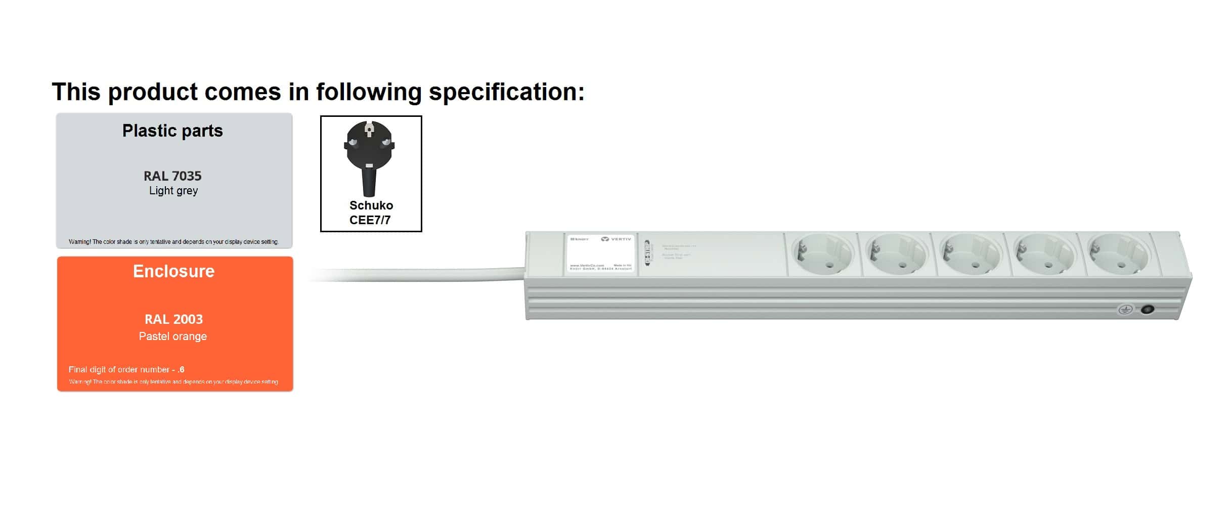 Vertiv DI-STRIP D POWER CLEAN 5SOCKETS (033120056) thumbnail