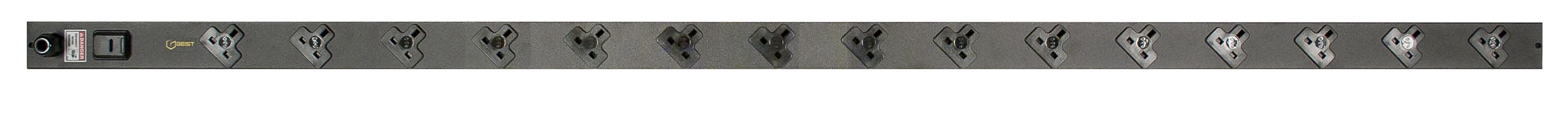Vertiv EGVHVBB152-102UKRPS6-IP44 energiedistributie 15 AC-uitgang(en) Zwart (G2114) thumbnail