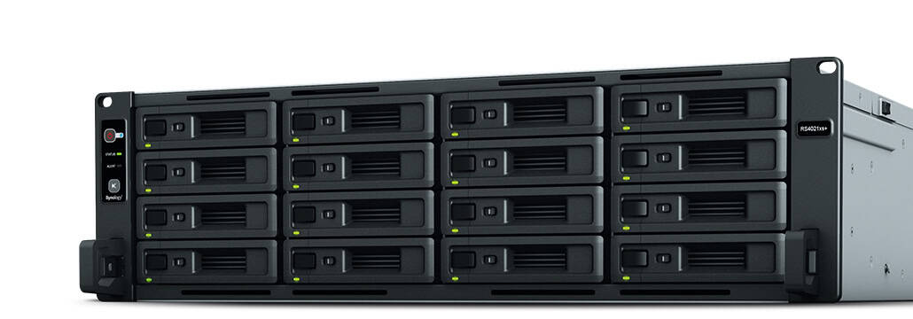 Synology RackStation RS4021XS+ data-opslag-server Opslagserver Rack (3U) Ethernet LAN Zwart D-1541 (RS4021XS+) thumbnail