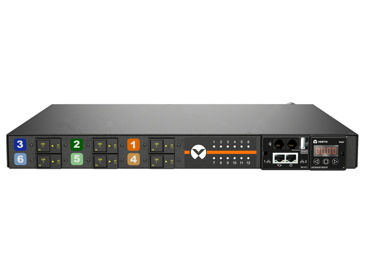 Vertiv Geist MGR3E1R6-12CF13-3PS56B2H10-S energiedistributie 12 AC-uitgang(en) 0U Zwart (GR30203) thumbnail