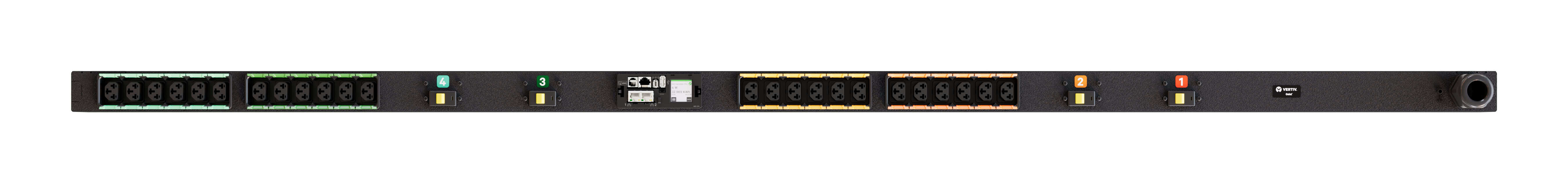 Vertiv PowerIT VP4U60A1 energiedistributie 24 AC-uitgang(en) 0U Zwart (VP4U60A1) thumbnail