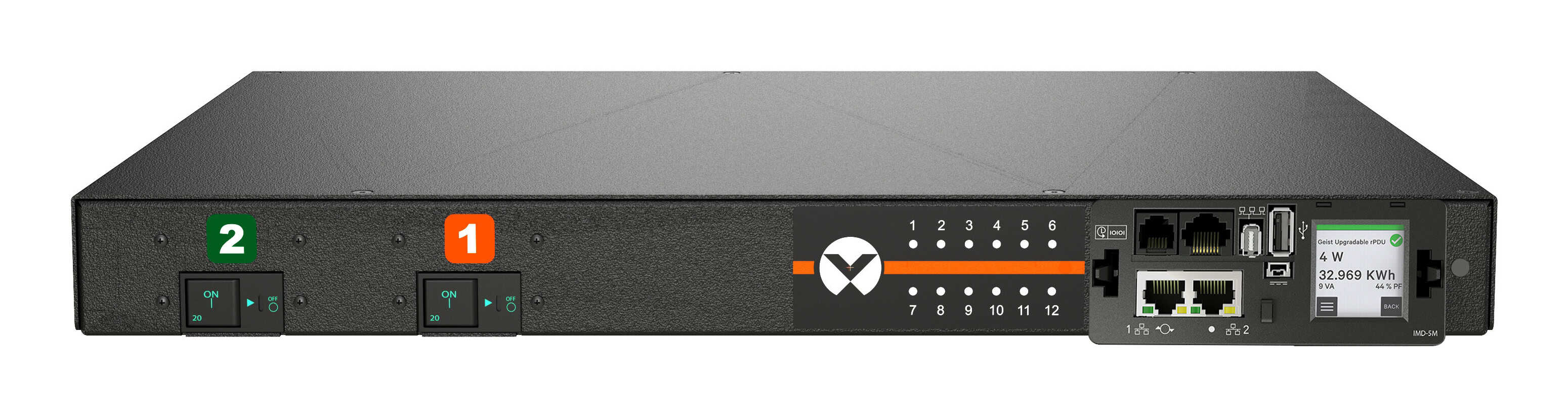 Vertiv Geist VP5G31A0 energiedistributie 12 AC-uitgang(en) 1U Zwart (VP5G31A0) thumbnail