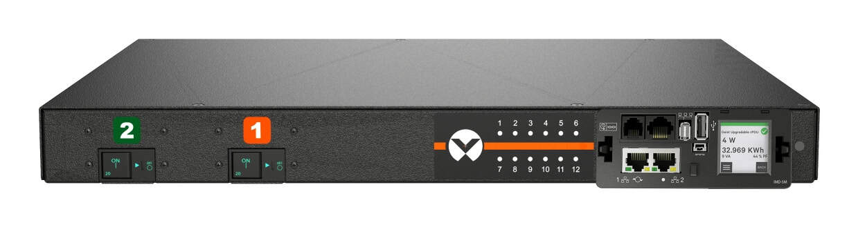 Vertiv Geist MNS5M1R6-12CF18-3TL6A0H10-S energiedistributie 12 AC-uitgang(en) 0U Zwart (VP5N31A1) thumbnail