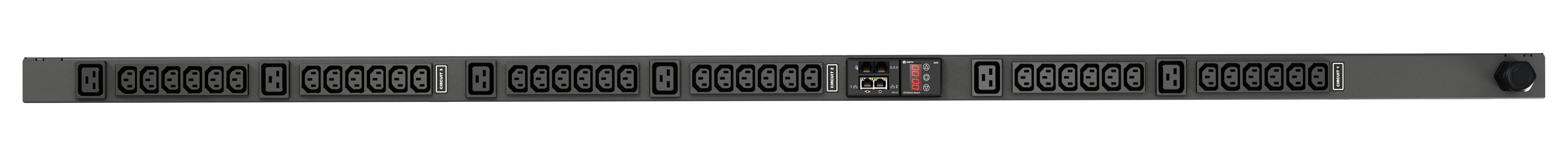 Vertiv Geist rPDU, monitored, 0U, input IEC60309 230/400V 3x16A, outputs (36)C13 | (6)C19 energiedistributie 42 AC-uitgang(en) Zwart (VP8881) thumbnail
