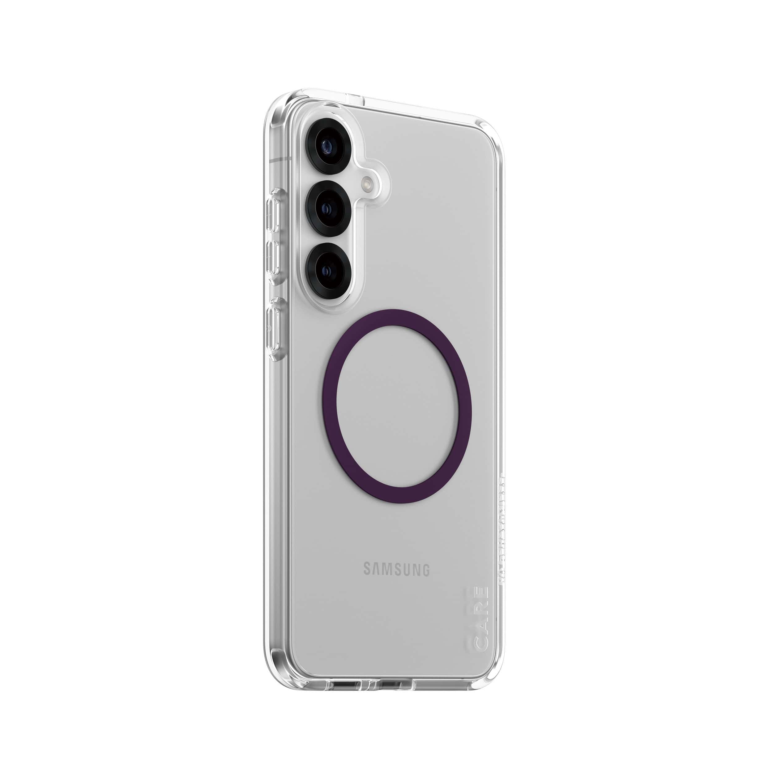 PanzerGlass CARE™ by ® Urban Combat Case Transparent w. Plum Purple Qi Compatible Samsung Galaxy S25+ mobiele telefoon behuizingen Hoes Transparant (CRRFUTCG37942) thumbnail