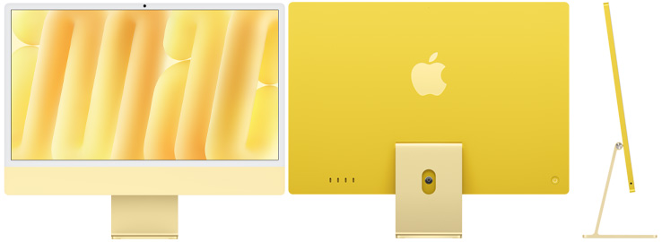 Apple iMac Z1EL 59.62cm 23.5Zoll Standardglas M4 10C CPU/10C GPU/16C N.E. 16GB 512GB SSD Gbit Eth MM NumKey TID DE Gelb (Z1EL-Z1ELD/A-07HI4A) thumbnail