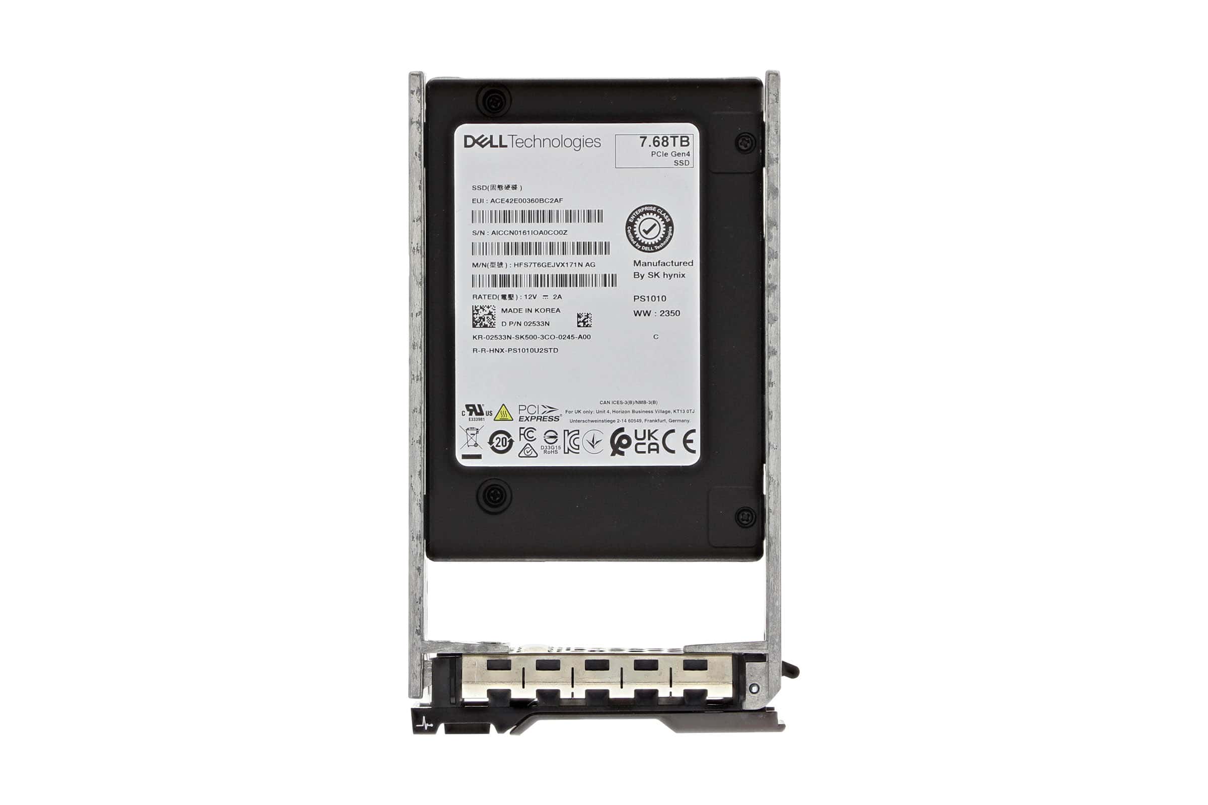 Dell 7.68TB SSD SFF NVMe PCI-e Gen4 RI 2533N (2533N) thumbnail