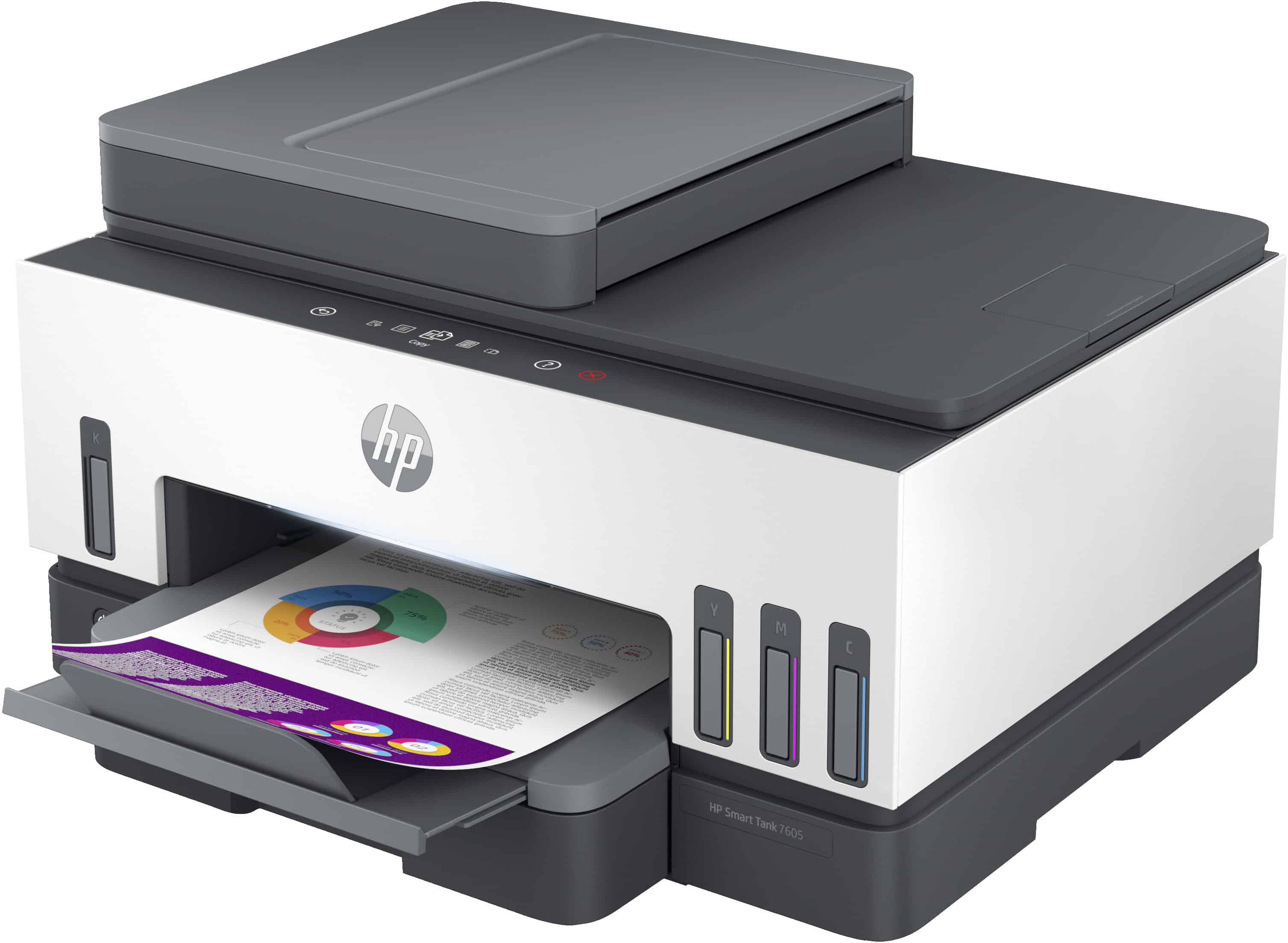 HP Smart Tank 7605 Draadloos All-in-One Kleur Printer, Dubbelzijdig printen; Kopieerapparaat, Scanner (28C02A) thumbnail