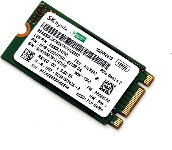 Lenovo SSD M.2 PCIe NVMe FRU SSD (01LX207) (01LX207) thumbnail
